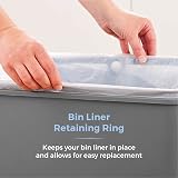 Tower T838005G Sensor Bin 50L Grey Battery-Operated Retainer Ring view 5