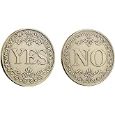 Hollycoin Yes No Challenge Coin Decision Maker Coin,Flipping Coin for Party/Game,Gold Coin