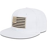 American Flag Snapback Hats - Flat Bill Brim Hat for Men Women - Breathable & Adjustable Fit for Casual Wear