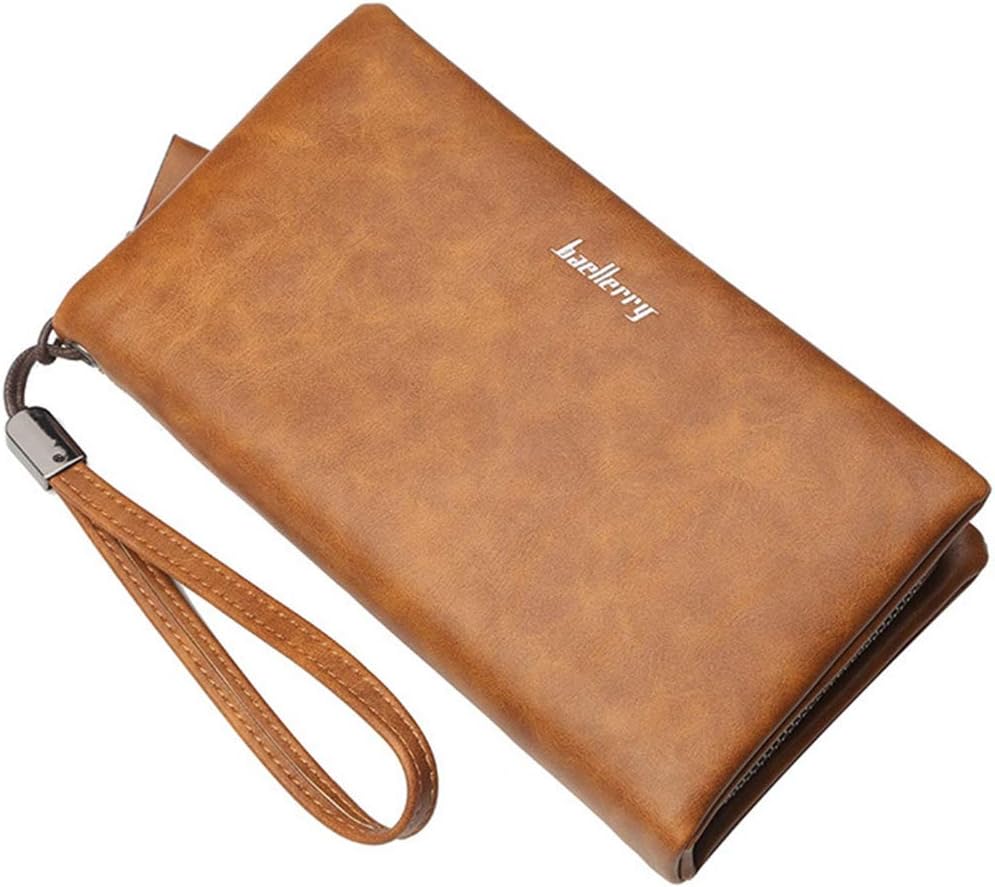 baellerry Men Wallet PU Leather Long Clutch Wallets for Men Cowhide Bifold Coin Purse Slim Fashion Male Wallets