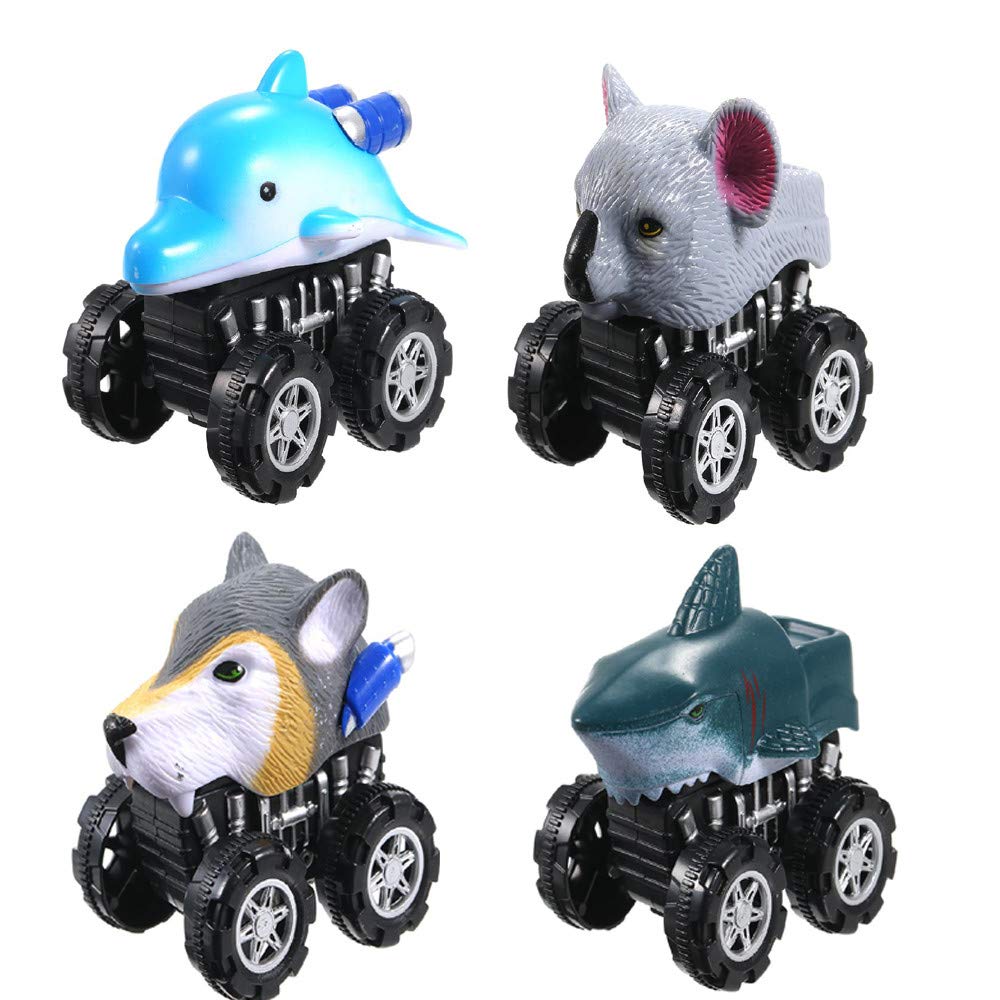  Benficialanimal Toys Pull Back Dino Cars With