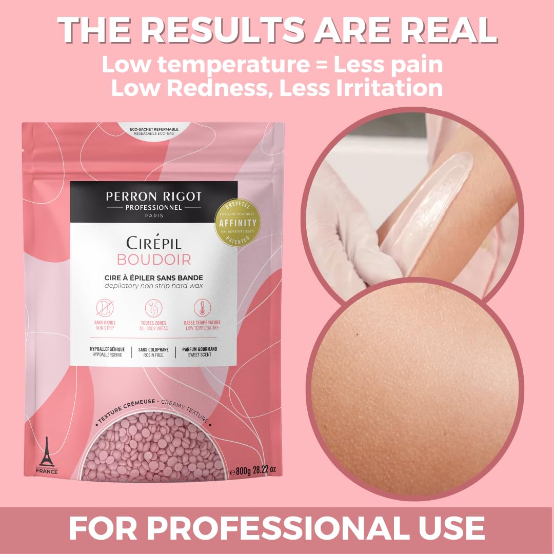 Cirepil Boudoir - 800g / 28.22 oz Wax Beads Bag - Sweet Fragrance - Allergen-Free - Specially Formulated for Short, Coarse Hair