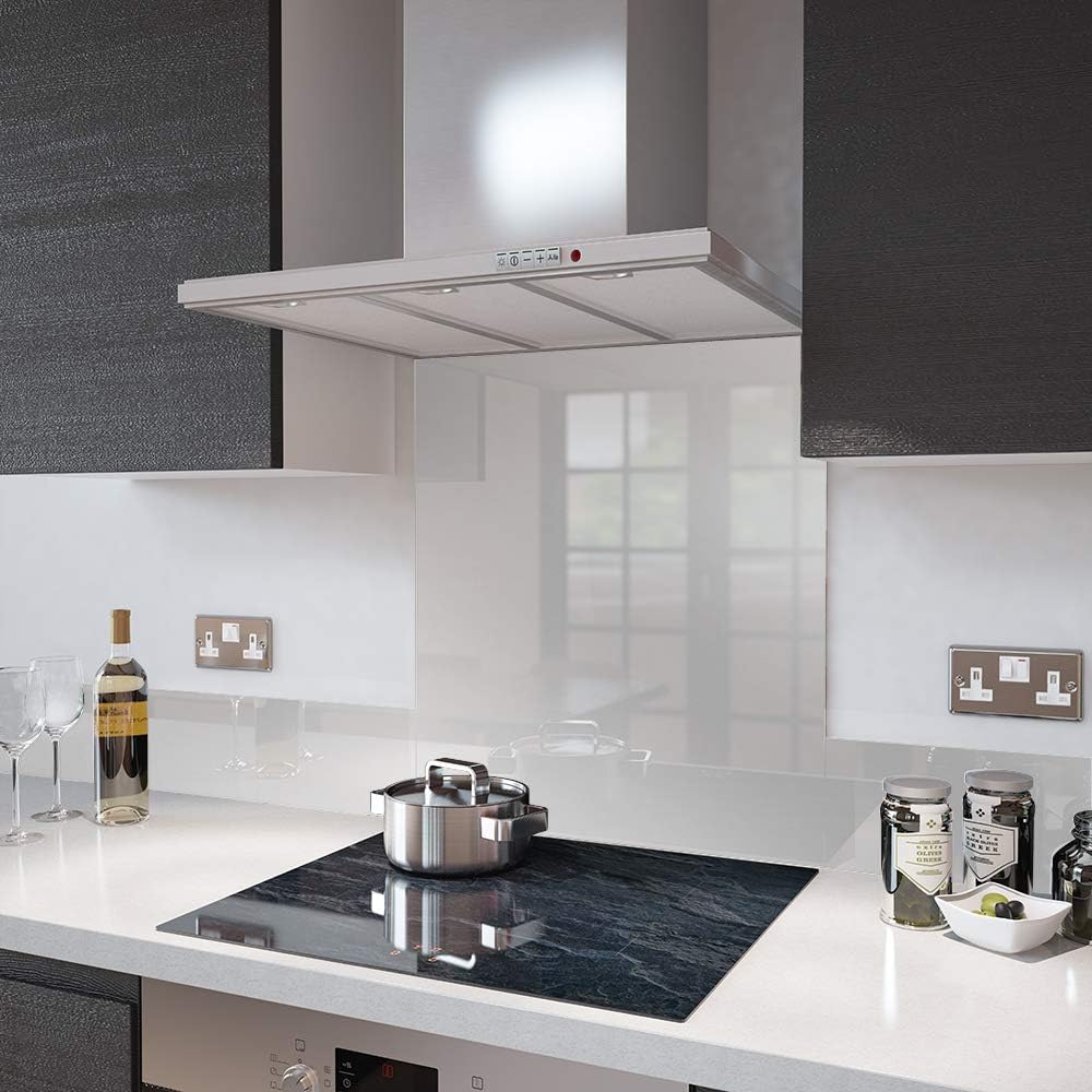 Glass Splashbacks Silver - Made by Premier Range in 60cm Wide x 75cm High