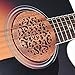 ammoon Guitar Wooden Soundhole Sound Hole Cover Block Feedback Buffer Mahogany Wood for EQ Acoustic Folk Guitars