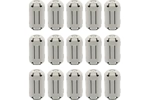 RAOGOODCX 15Pcs Grey Clip-on Ferrite Ring Core RFI EMI Noise Suppressor Anti-Interference Cable Clip for Telephones Tvs Speakers Radio Audio Equipment Noise Suppressor Video Cable Power Cord (9mm)
