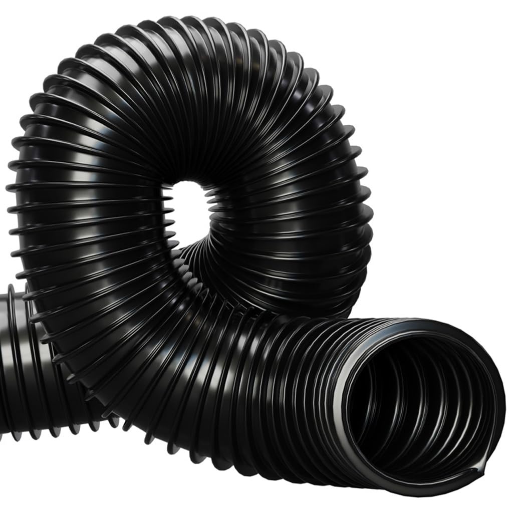 38mm Black Pond Corrugated Flexible Hose Pipe 2 Metre