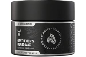 THE BEARD STRUGGLE Gentlemen's Beard & Mustache Wax for Men by Beard Struggle - Viking Beard Wax Helps to Tame Style & Groom - Silver Collection - Alfheim's Forests - Moustache Wax, 50g / 1.76 US. oz.