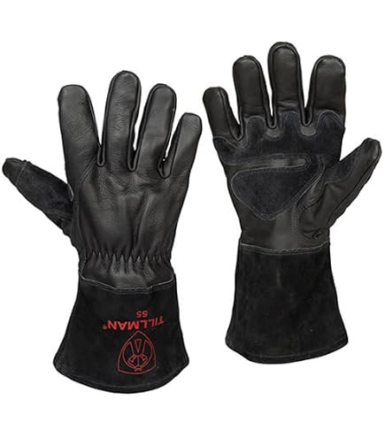 Tillman 44 Onyx 100% Top Grain Black Kidskin TIG Welding Gloves