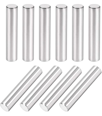 Uxcell 5-Pack 8mm X 30mm 304 Stainless Steel Dowel Pins – Cylindrical Shelf Support & Alignment Pins, Silver Tone