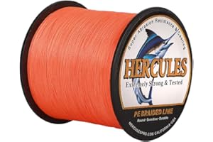 HERCULES Cost-Effective Super Strong 4 Strands Braided Fishing Line 6LB to 100LB Test for Salt-Water, 109/328 / 547/1094 Yards (100M / 300M / 500M / 1000M), Diam# 0.08MM - 0.55MM, Hi-Grade