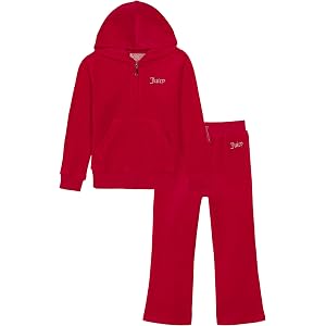 Juicy Couture 2pc Zip Up Velour Jog Set