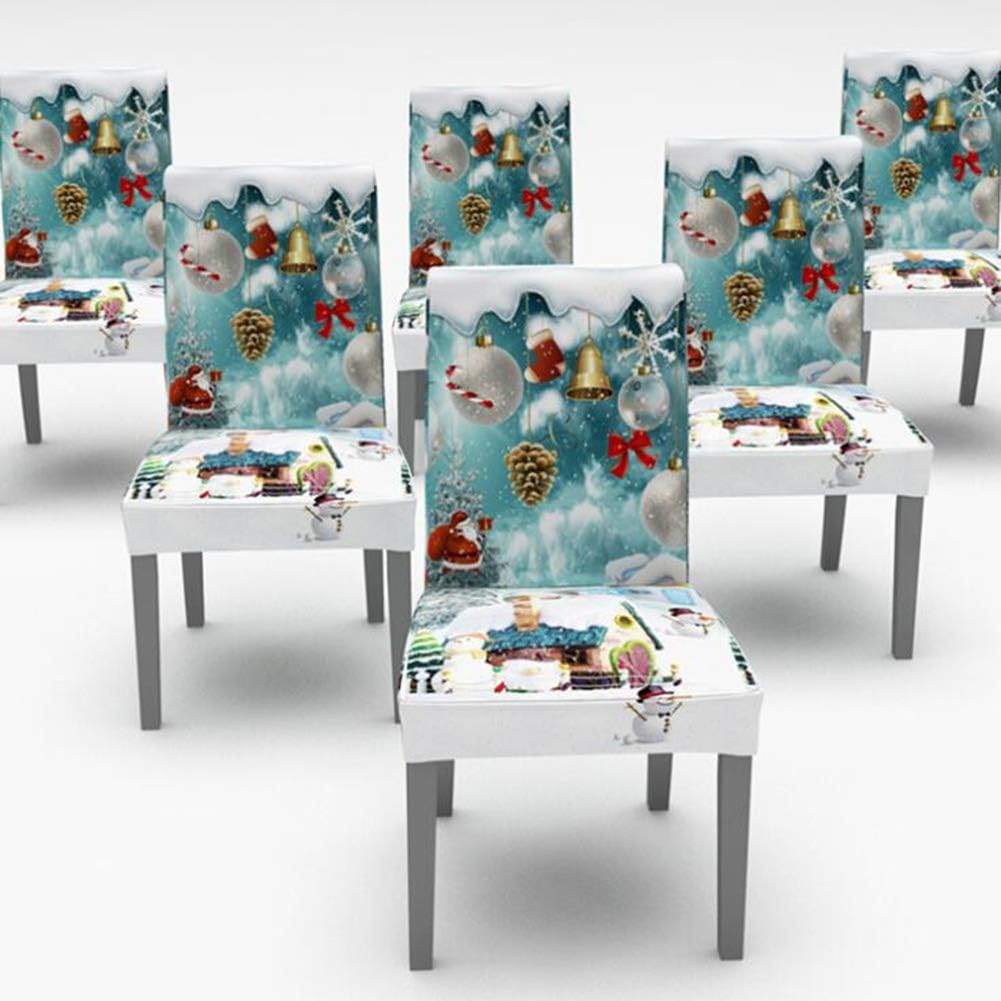 Onlyway Christmas Chair Covers for Dining Room Decor, Xmas Santa
