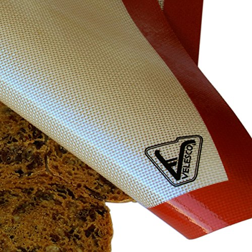 Silicone Baking Mat - Full Sheet Size (Thick & Large 24 1/2" x 16 1/2") - Non Stick Silicon Liner for Large Bake Pans & Trays - Rolling, Macaron/Pastry/Cookie/Bun/Bread Making - Professional Grade