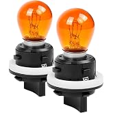 92166-3K000 Front Turn Signal Socket+Bulb for Kia Hyundai, 2Pcs, Amber | Amber Turn Signal Socket with Bulb for 2012-2019 Kia Soul Sportage Forte &amp; 2014-2017 Hyundai Sonata Elantra