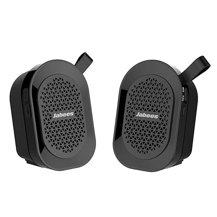 JABEES Beatbox Mini Twin Bluetooth Speaker/Stereo (Black) Bluetooth Speakers