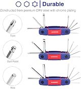 WORKPRO 24PC Folding Hex Key Set Metric Ball End Torx Keys view 3