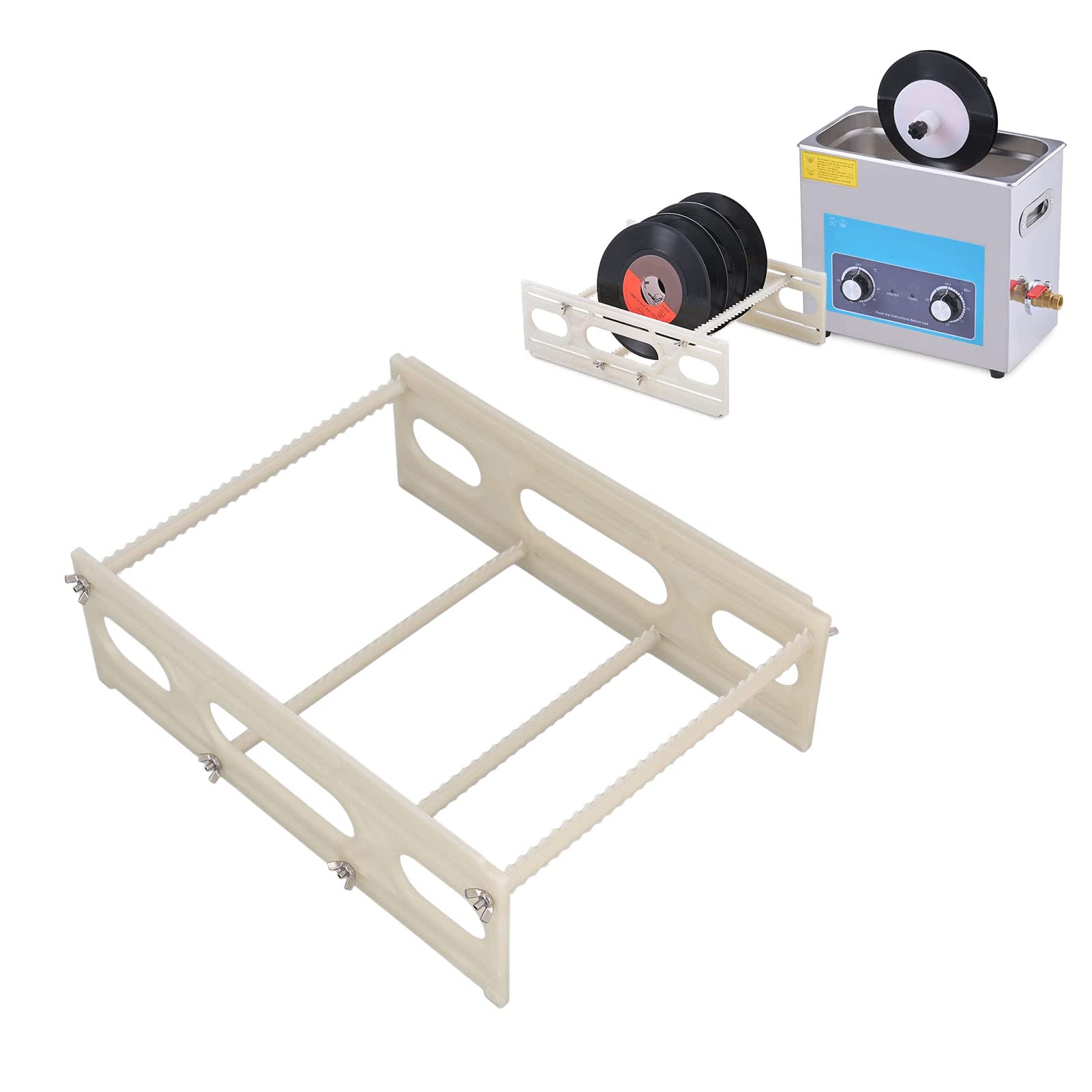 Kadimendium Record Drying Rack ABS Plastic Large Capacity Record Washer Device Drying Rack Sawtooth Design Record Drying Stand