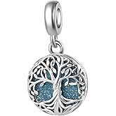 SBI Jewelry Family Tree of Life Charms for Pandora Bracelets Family Charms for Women Mom Daughter Sister Birthday Jewelry Gifts