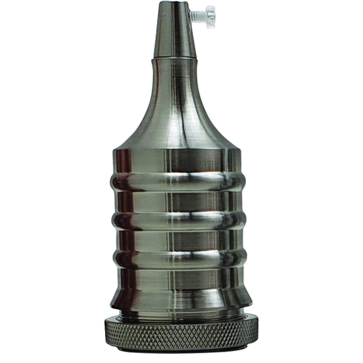LEDSone E27 Vintage Solid Bulb Socket Ceramics Lamp Holder Edison Screw Light Bulb Socket Adapter Ideal for Vintage Filament Bulbs Antique Metal