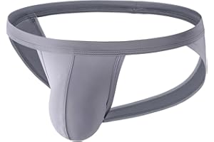 MuscleMate Men's Jockstrap Thong Underwear, Men's Classic Athletic Supporter With Stretch Elastic Waistband.