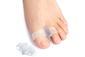 Promifun Gel Toe Corrector, 10 Pack of Toe Separators with 2 Loops, Big Toe Spacer for Bunion Pain and Overlapping Toe (FSA or HSA Eligible)