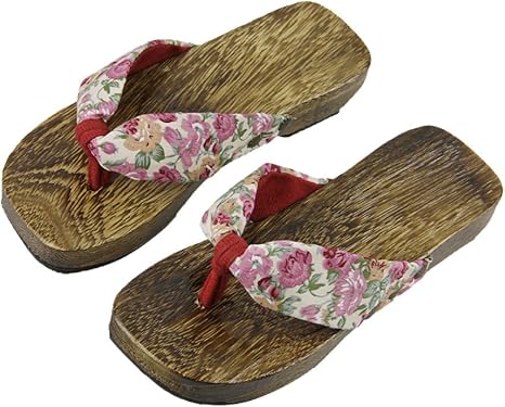 Amazon Co Jp 下駄 スリッパ レディース 女性 焼き桐 げた おしゃれ 花柄鼻緒 滑り止め 歩きやすい オリジナル 草履 ピンク フリーサイズ 華やか 着物 浴衣 お嬢様 婦人用 サンダルスリッパ 室内 屋外 人気 プレゼント ギフト ホーム キッチン