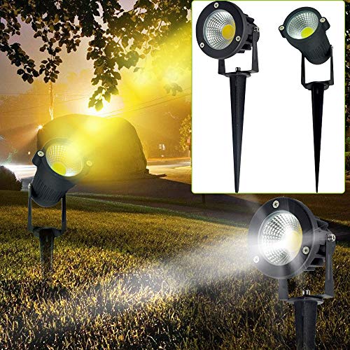 WUPYI2018 LED Gartenstrahler mit Erdspieß,IP65 Gartenbeleuchtung Außenleuchte 3W/5W/7W, Warmweiß,für die Beleuchtung von… – Bild 5