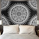 BLEUM CADE Mandala Tapestry Flower Wall Hanging Hippie Bohemian Tapestry Psychedelic Tapestry Wall Hanging Indian Dorm Decor (59.1
