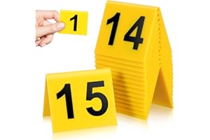 LUXSHINY 15pcs Evidence Markers: Crime Scene Markers Crime Scene Accessories Mystery Decorations for Kids Adults Detective Clue Game Halloween Props