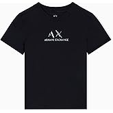 Armani Exchange Womens V Neck Small Chest Logo Tee