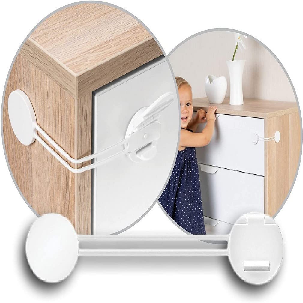 Reer Multi Safety Child Lock for Cupboard, Drawer and More by Swabian Child Safety Experts, White