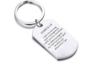 BEKECH Joshua 1:9 Bible Verse I Will Be Strong And Courageous Religious Jewelry Christian Gift