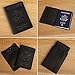 Shvigel US Leather Passport Book Cover - Thin American Travel Passport Holder - Premium International USA Passport Protector Case for Women Men (Black Vintage)