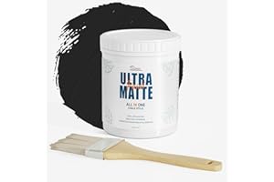 CIONIA Chalk Paint - Ultra Matte Chalk Paint for Furniture, Home Decor, Crafts,Cabinet Paint, Wood Paint - Eco-Friendly - All-in-One -(5 OZ,Charcoal Black)
