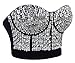 Charmian Women's Burlesque Fashion Beaded Sequins Push Up Crop Top Bustier Bra