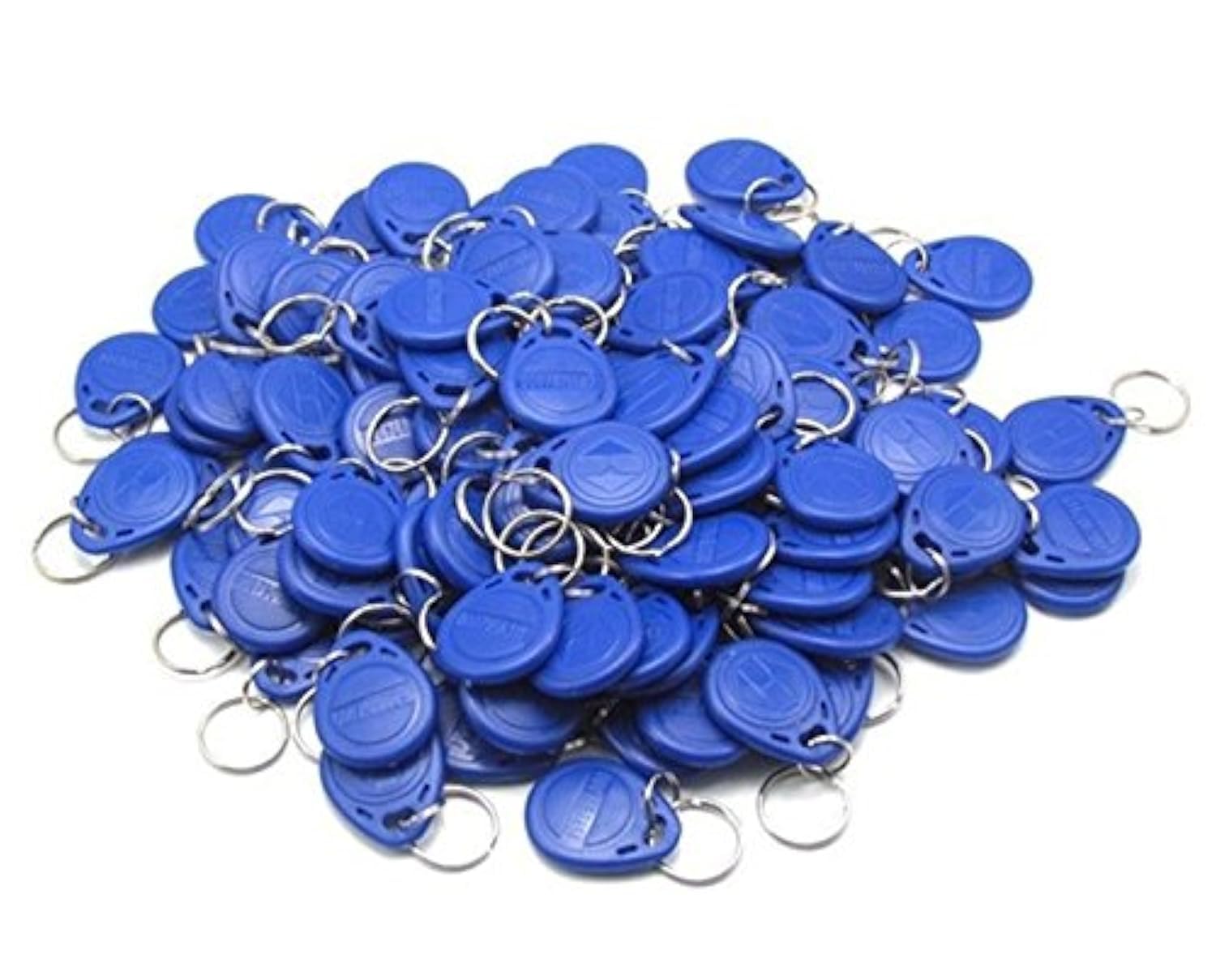125KHz RFID Proximity EM 4100/4102 ID Keychains Tags Key Fobs For Access Control System(Blue,Pack of 20)