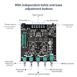 Bluetooth Audio Amplifier Board, ZK-TB21 2.1CH 50W