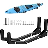 WALMANN Wall Mount Kayak Storage Rack, Kayak Hooks for Garage Wall Hangers for Kayak, Surfboard, Skiis, Snowboard, Paddle Board