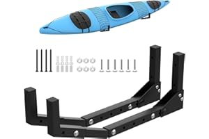 WALMANN Wall Mount Kayak Storage Rack, Kayak Hooks for Garage Wall Hangers for Kayak, Surfboard, Skiis, Snowboard, Paddle Board