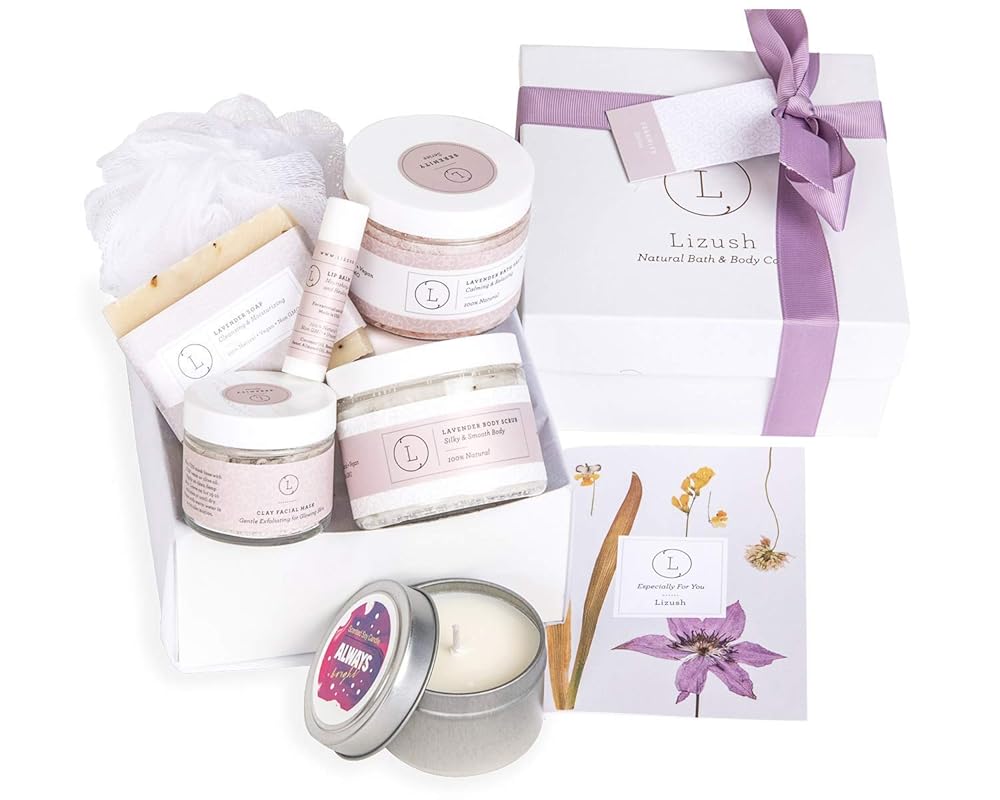Spa Gift Care Package, All Natural Lavender Bath Gift Set