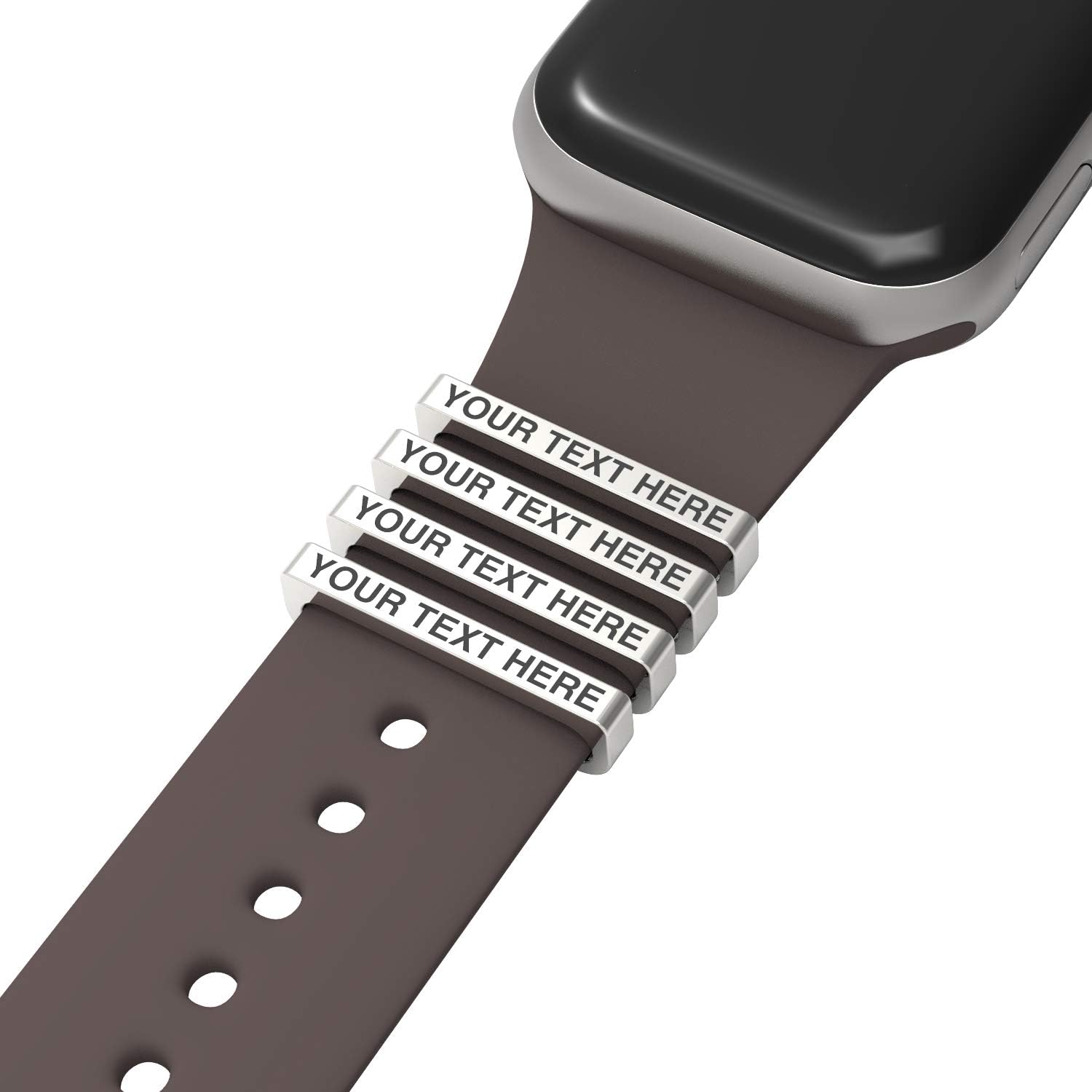 Callancity 4pcs/Sets Watch Band Charms Decorative Ring Loops Compatible for Smart Watch Band Series 5/4/3/2/1