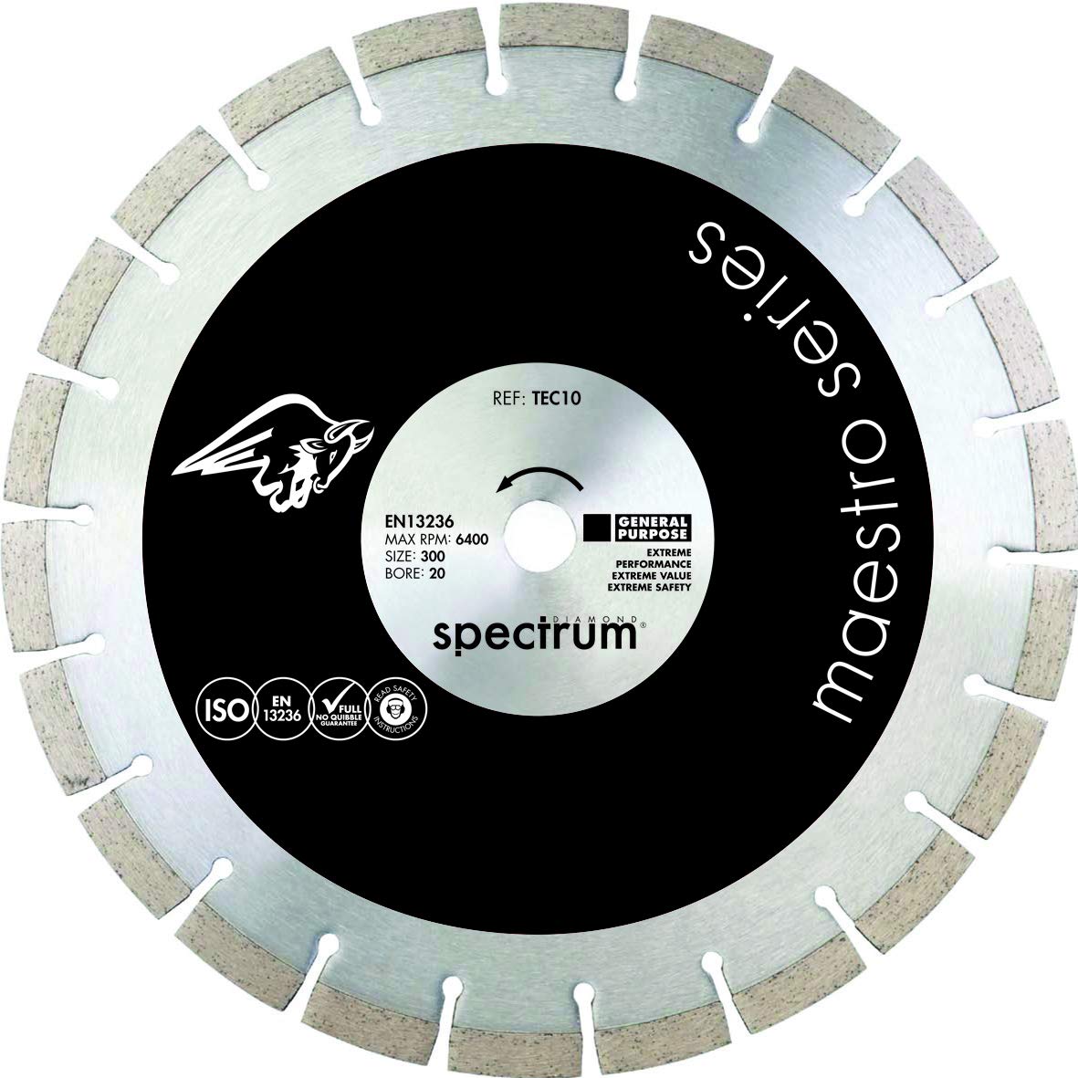 Spectrum 10mm General Purpose Diamond Blade - 115/22.23mm