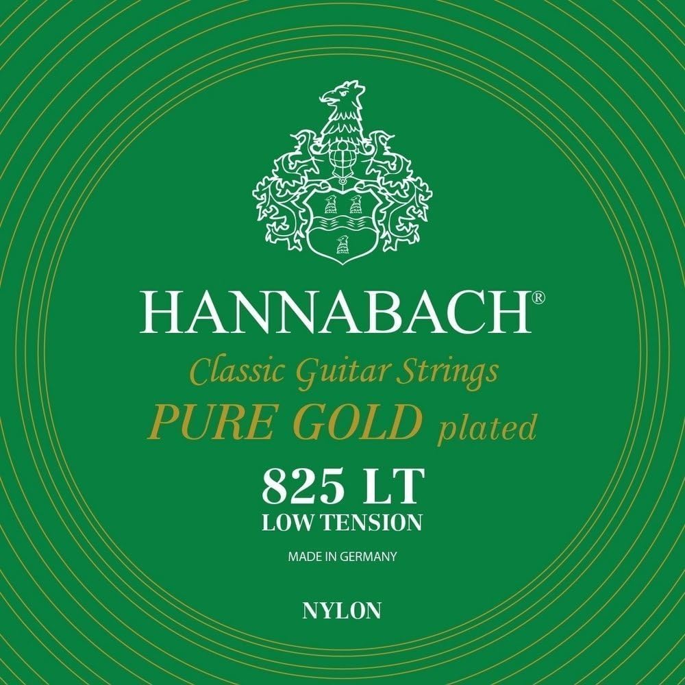 Hannabach Classical Guitar Strings Series 825 Low Tension Pure Gold gold-plated -Set