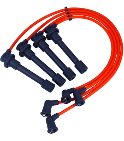 RC-HE76 Spark Plug Wire Set - 4-Piece Ignition Replacement For Honda Civic & Del Sol 1.6L