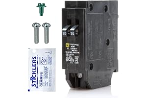 FalconSupply Genuine Square D HOMT2020 Tandem Circuit Breaker Kit (1 Pack), 20/20 Amp (20A/20A) Single-Pole, 120V, 10kAIC, UL Listed, Space Saver for Homeline Panel, Workshop, Garage, RV