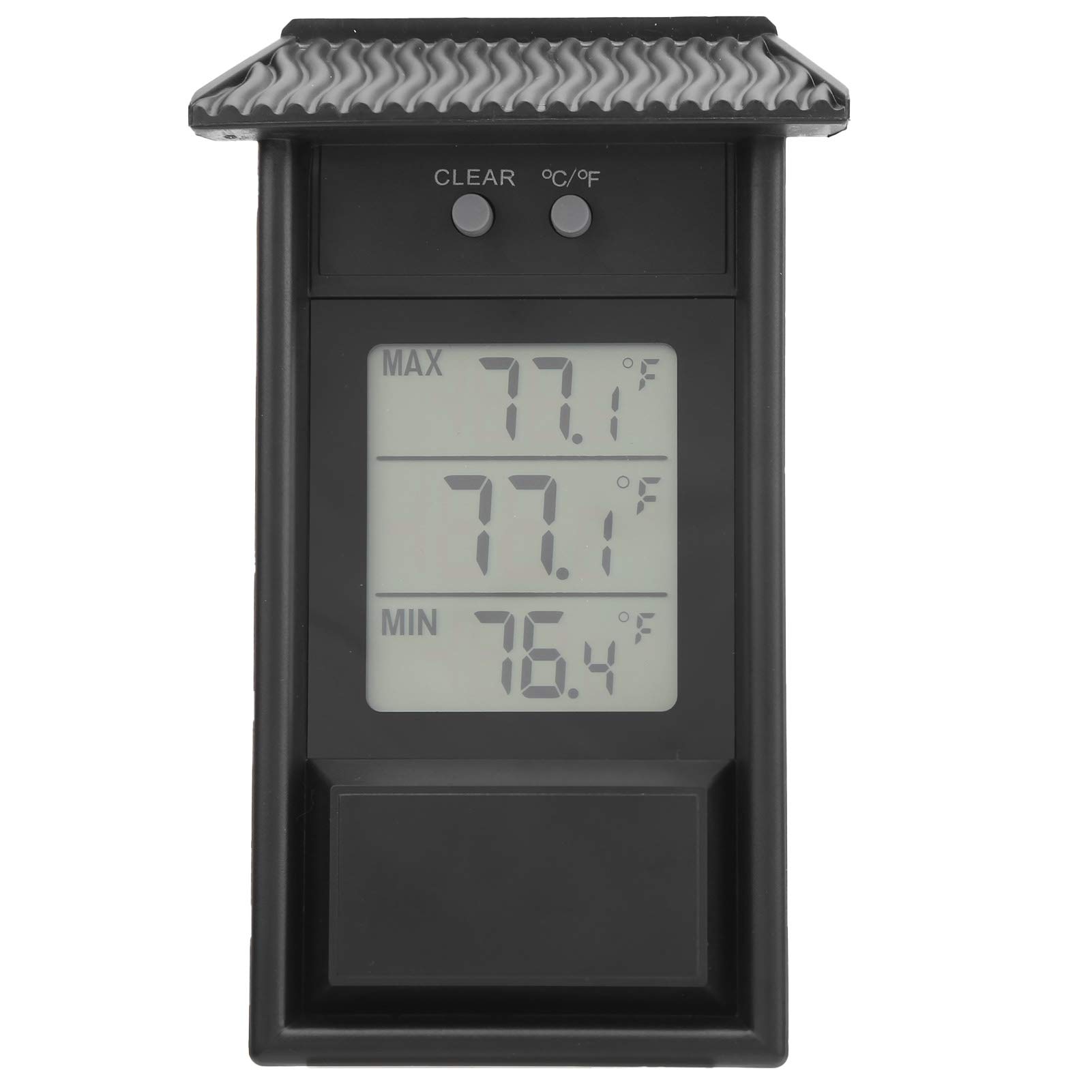 Digital Greenhouse Thermometer, Max Min Temperature Monitor with Large Display, Outdoor Thermometer for Garden and Home