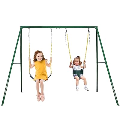 Heavy Duty Seat Swing Set with Metal Stand Kuwait Ubuy