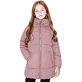 maoo garden Girls Winter Long Puffer Lightweight Coat Thick Padded Soft Fleece Jacket with Hood