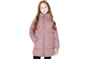 maoo garden Girls Winter Long Puffer Lightweight Coat Thick Padded Soft Fleece Jacket with Hood