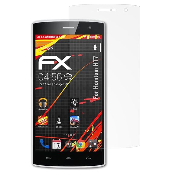 atFolix Schutzfolie kompatibel mit Homtom HT7 Displayschutzfolie, HD-Entspiegelung FX Folie (3X)